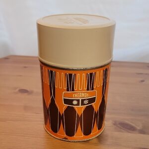 Vintage Orange 10 Oz Thermos Plastic Interior